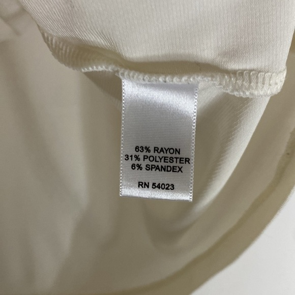 Banana Republic Sleeveless Cowl Blouse White Size Small Shirt Top Work Dressy - Picture 7 of 12